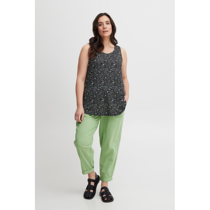 FRANSA Plus Maddie Hør Bukser - Forest Shade