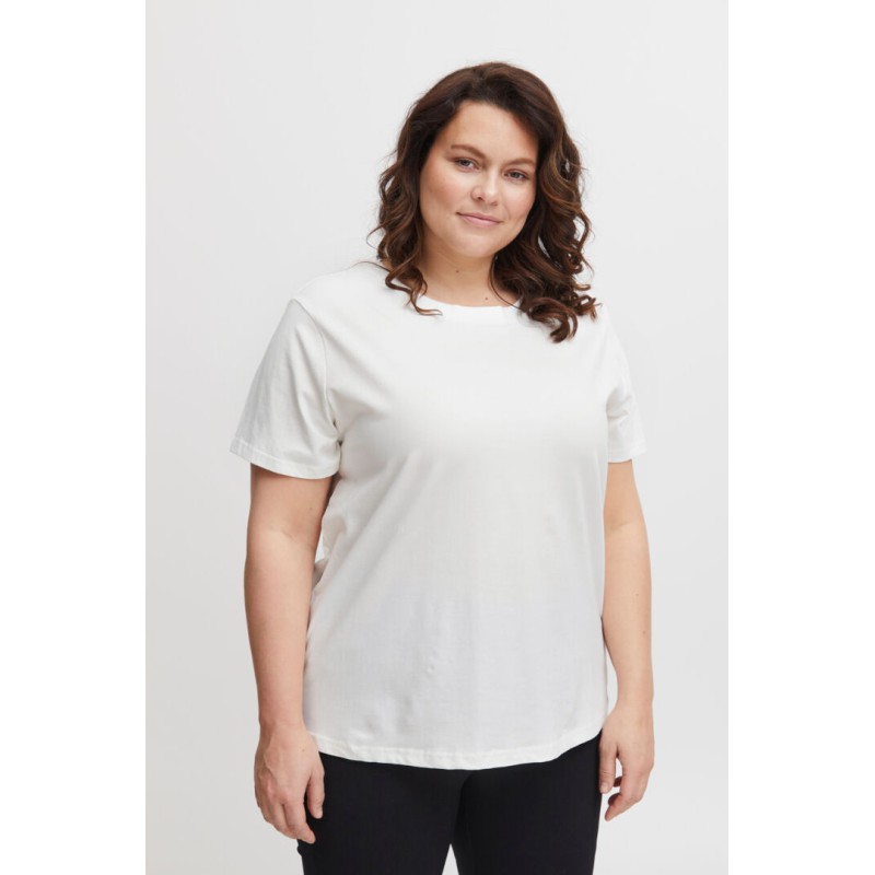 FRANSA Plus Shoulder Basis T-shirt - Blanc De Blanc