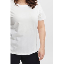 FRANSA Plus Shoulder Basis T-shirt - Blanc De Blanc