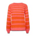 FRANSA Blume Pullover Med Striber - Firecrackers