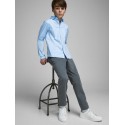 JACK & JONES Junior Slim Fit Skjorte Med Stretch -  Cashmere Blue