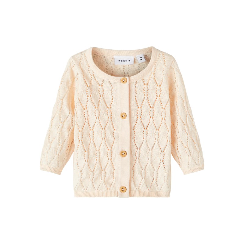 NAME IT Baby Falille Strik Cardigan - Créme De Pêche