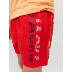 JACK & JONES JR Fiji Badeshorts - Chinese Red