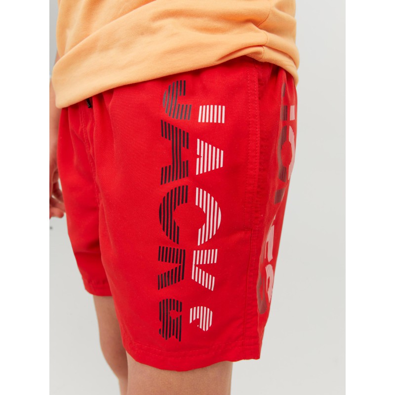 JACK & JONES JR Fiji Badeshorts - Chinese Red