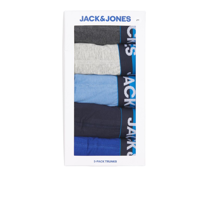 JACK & JONES Davie Trunks 5-Pak - Dark Grey Melange