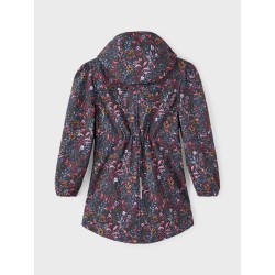 NAME IT Nkfalfa08 Jakke Lang Flower Branches Fo - Dark Sapphire