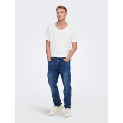 Only & Sons Weft Regular Fit Jeans - Blue Denim