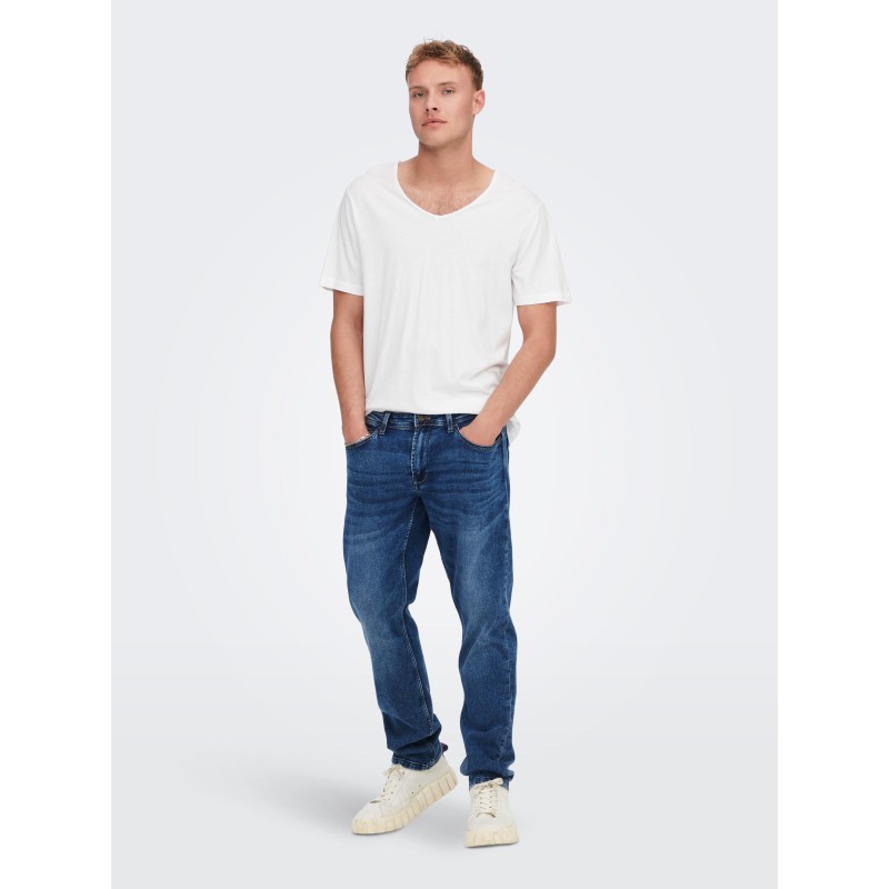Only & Sons Weft Regular Fit Jeans - Blue Denim