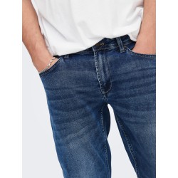 Only & Sons Weft Regular Fit Jeans - Blue Denim