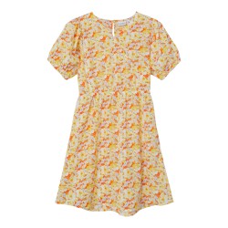 NAME IT Kids Vinaya Kortærmet Kjole - Créme De Pêche