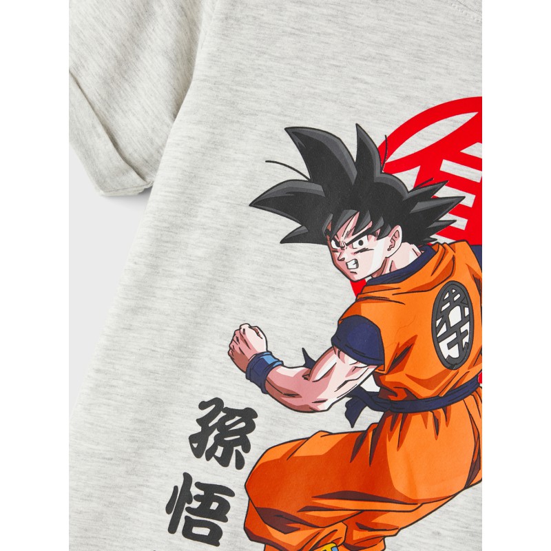 NAME IT Kids Arly Dragonball T-shirt - Light Grey Melange