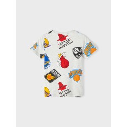 NAME IT Nkmango Nba Kortærmet Top Ous - Light Grey Melange
