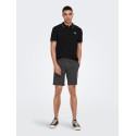 ONLY & SONS Mark Chino Shorts - Dark Grey Melange