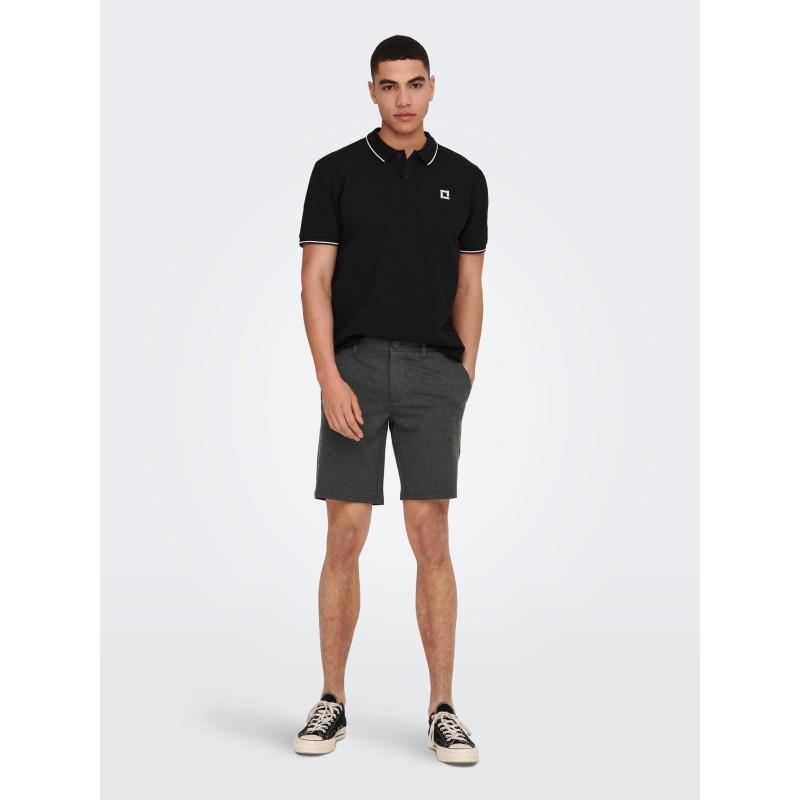 ONLY & SONS Mark Chino Shorts - Dark Grey Melange