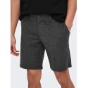 ONLY & SONS Mark Chino Shorts - Dark Grey Melange