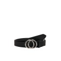 ONLY Rasmi Imiteret Læder Bælte - Sort / Shiny Silver Buckle