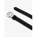 ONLY Rasmi Imiteret Læder Bælte - Sort / Shiny Silver Buckle