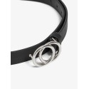 ONLY Rasmi Imiteret Læder Bælte - Sort / Shiny Silver Buckle
