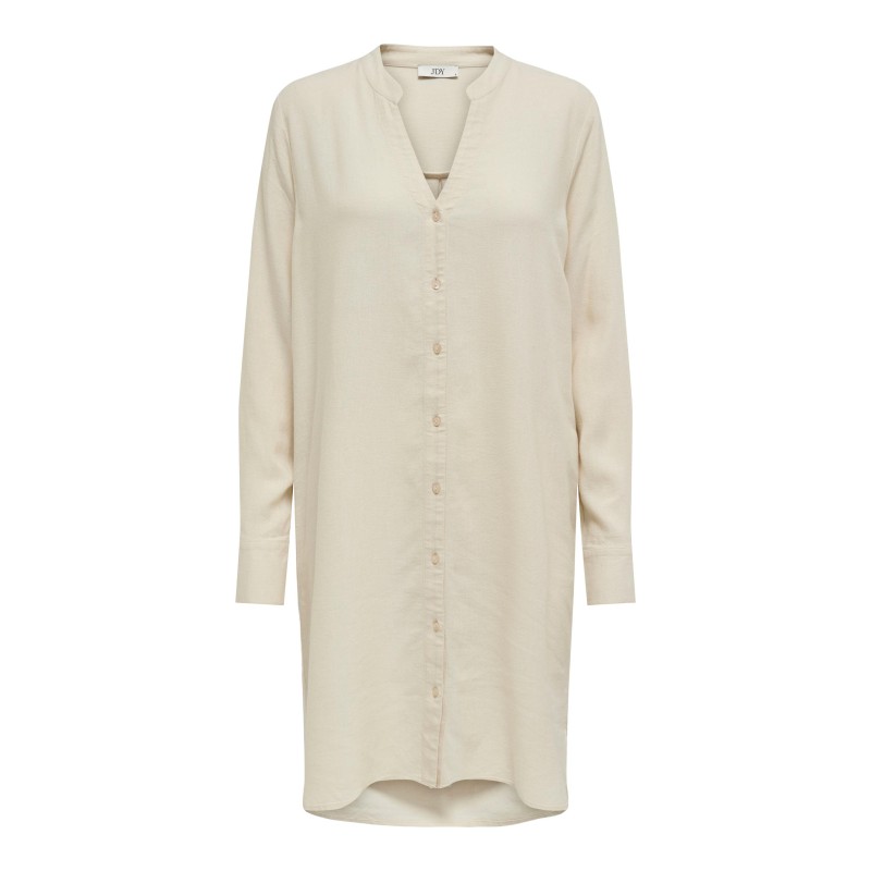 JDY Mimi Lang Hør Skjorte - Sandshell