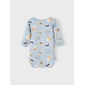 NAME IT Baby Just Langærmet Bodystocking - Dusty Blue