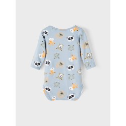 NAME IT Baby Just Langærmet Bodystocking - Dusty Blue