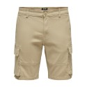 ONLY & SONS Cam Stage Cargo Shorts - Chinchilla