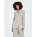 JDY Cita Langærmet Lang Pleat Shirt Jrs - Sandshell