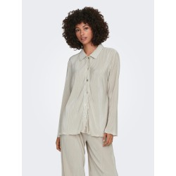 JDY Cita Langærmet Lang Pleat Shirt Jrs - Sandshell