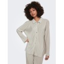 JDY Cita Langærmet Lang Pleat Shirt Jrs - Sandshell