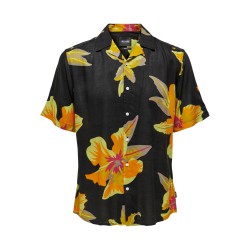 ONLY & SONS Onsdan Life Reg Kortærmet Aop Viscose Shirtnoos - Acacia