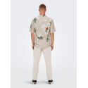 ONLY & SONS Dan Kortærmet Hawaii Skjorte - Silver Lining