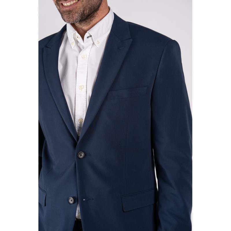 PRE END Plus Size Damon Klassisk Blazer - Dark Blue