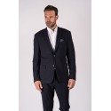PRE-END Plus Size Damon Klassisk Blazer - Ultra Dark Navy