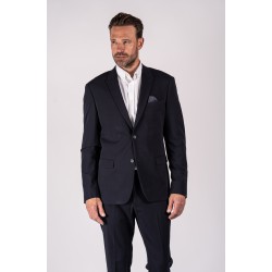 PRE-END Plus Size Damon Klassisk Blazer - Ultra Dark Navy