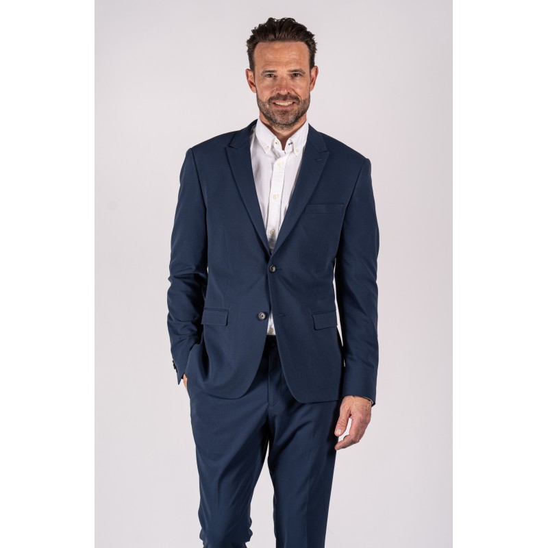 PRE END Plus Size Damon Klassisk Blazer - Dark Blue