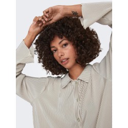 JDY Cita Langærmet Plissè Skjorte - Sandshell