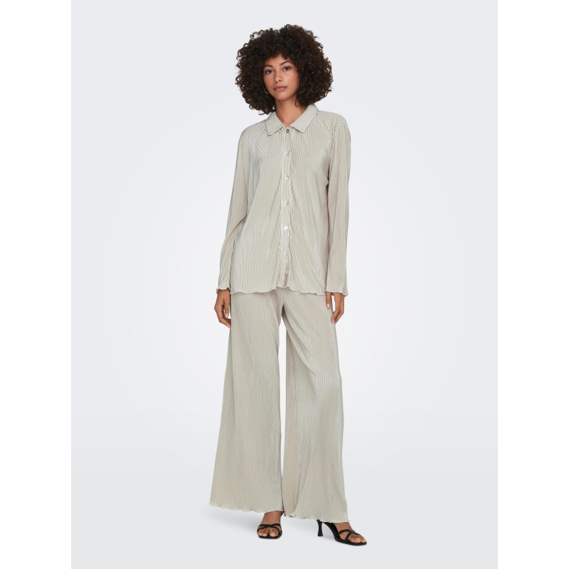 JDY Cita Langærmet Plissè Skjorte - Sandshell