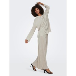 JDY Cita Langærmet Plissè Skjorte - Sandshell