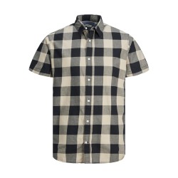 JACK & JONES Gingham Twill Skjorte - Crockery