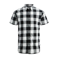 JACK & JONES Gingham Twill Skjorte - Whisper White