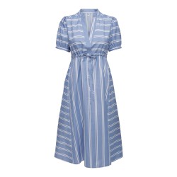 JDY Kate Kortærmet Midi Kjole - Della Robbia Blue