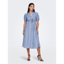 JDY Kate Kortærmet Midi Kjole - Della Robbia Blue