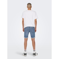 ONLY & SONS Ply Denim Shorts - Blue Denim