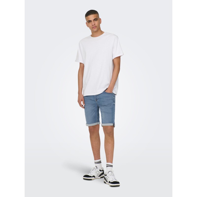 ONLY & SONS Ply Denim Shorts - Blue Denim