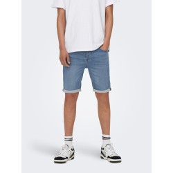 ONLY & SONS Ply Denim Shorts - Blue Denim