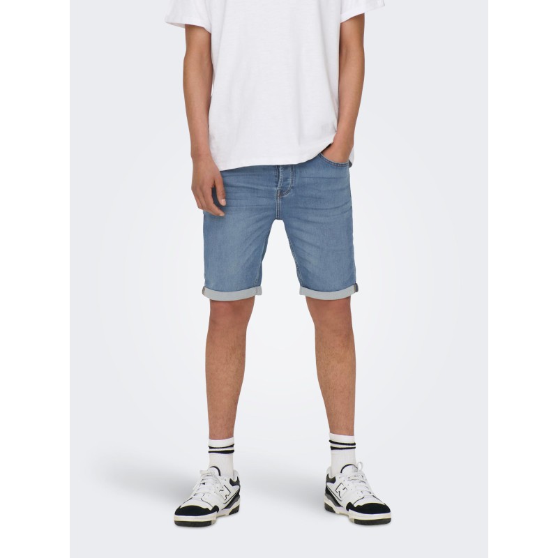 ONLY & SONS Ply Denim Shorts - Blue Denim