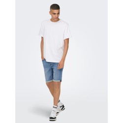 ONLY & SONS Ply Denim Shorts - Blue Denim