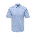 ONLY & SONS Miles S/S Stretch Skjorte - Cashmere Blue