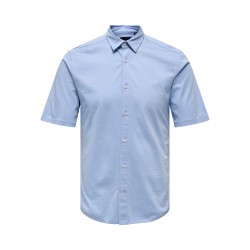 ONLY & SONS Miles S/S Stretch Skjorte - Cashmere Blue