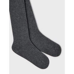 NAME IT Kids 2-pak Rib Strømpebukser - Dark Grey Melange